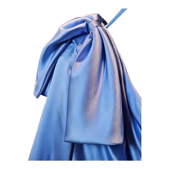 Mac Duggal Dress Size 4 Blue One Shoulder - Picture 9 of 14